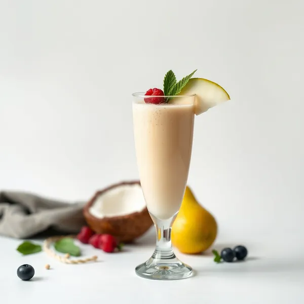 Batido de Pera e Água de Coco Pós-Treino