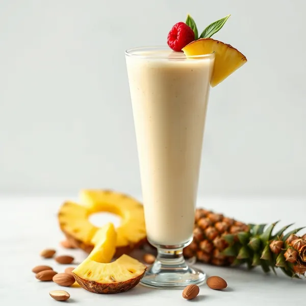 Post-Workout Pineapple Almond Coconut Milk Smoothie