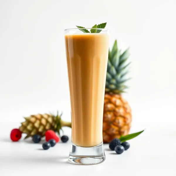 Smoothie de Abacaxi e Café Frio Pós-Treino