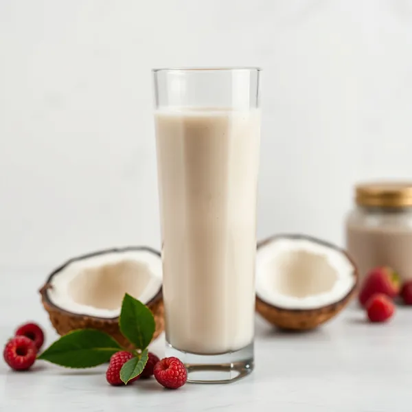 Smoothie de Proteína em Pó Pós-Treino com Leite de Amêndoa e Coco