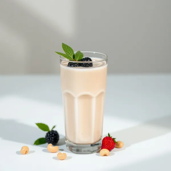 Batido de Leite de Caju e Proteína Pós-Treino