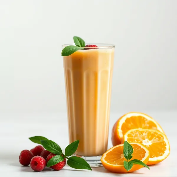 Post-Workout Protein Powder Orange Juice Smoothie