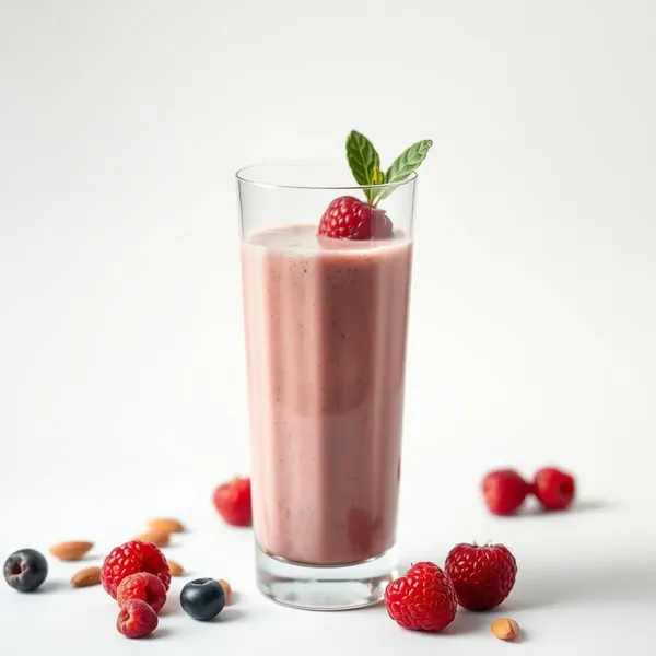 Post-Workout Raspberry Almond Milk Smoothie