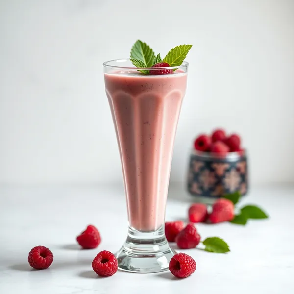 Post-Workout Raspberry Hazelnut Milk Smoothie