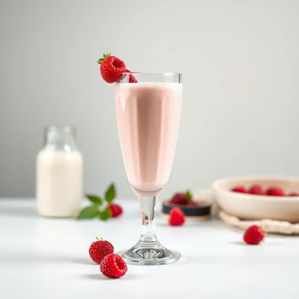 Smoothie de Kefir de Framboesa Pós-Treino