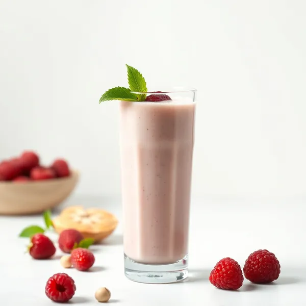 Himbeer-Macadamia-Milch-Smoothie nach dem Training