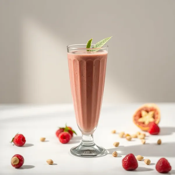 Smoothie de Framboesa e Pistache Pós-Treino
