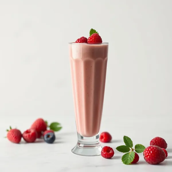 Post-Workout Raspberry Protein Shake Smoothie