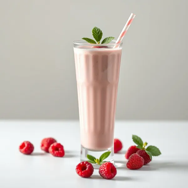 Post-Workout Raspberry Soy Milk Smoothie