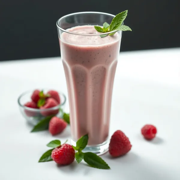 Himbeer-Dinkelmilch-Smoothie nach dem Training