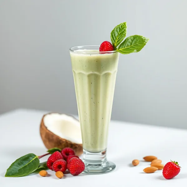 Batido de Espinacas, Almendras y Leche de Coco Post Entrenamiento