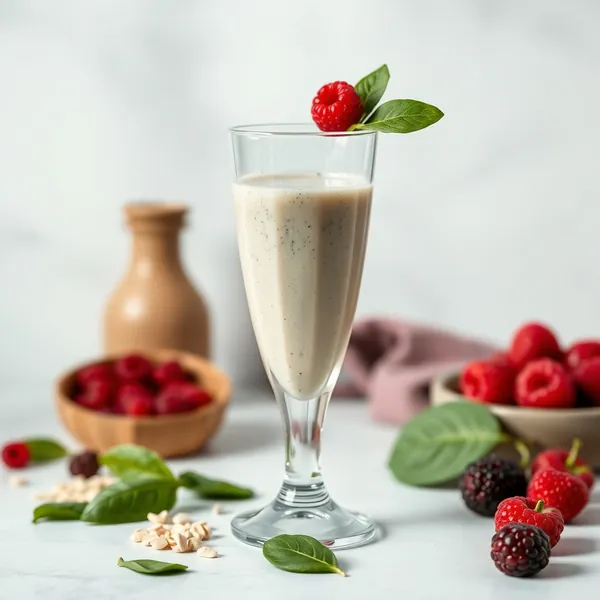 Smoothie mit Spinat und Hafermilch nach dem Training