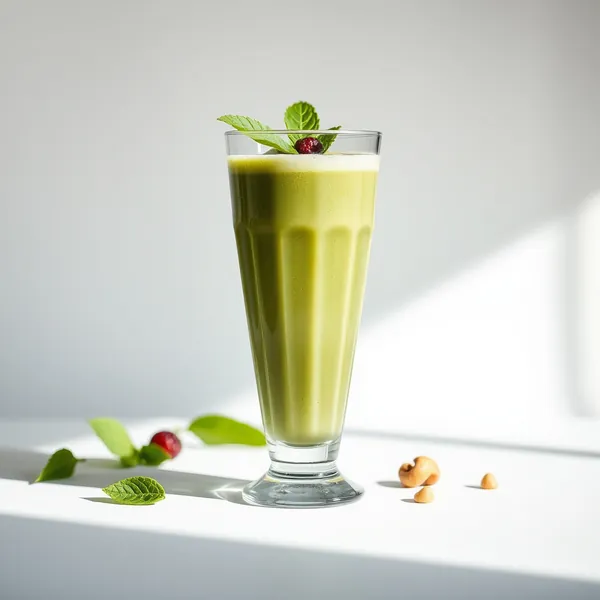 Smoothie de Espirulina e Leite de Caju Pós-Treino