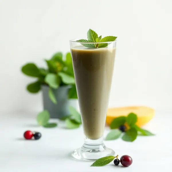 Smoothie de Kefir e Spirulina Pós-Treino