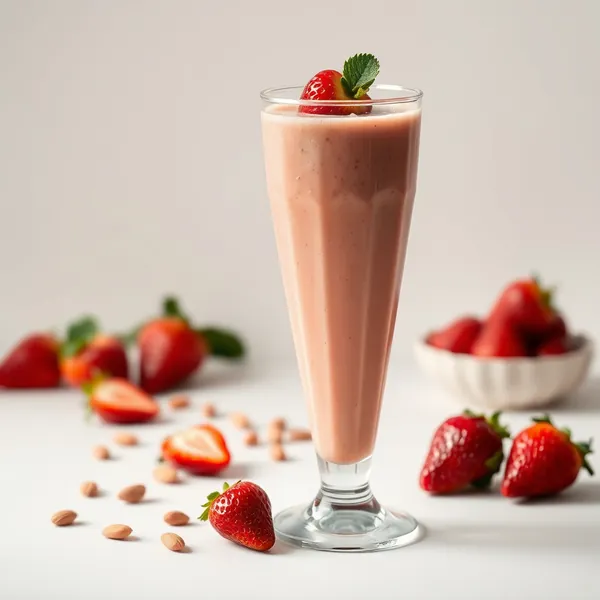 Batido de Fresa, Almendra y Leche de Coco Post Entrenamiento