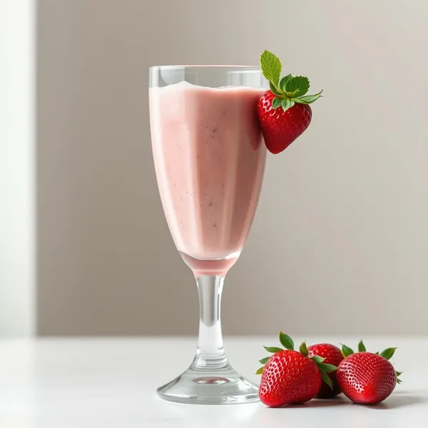 Smoothie de Morango e Iogurte Grego Pós-Treino