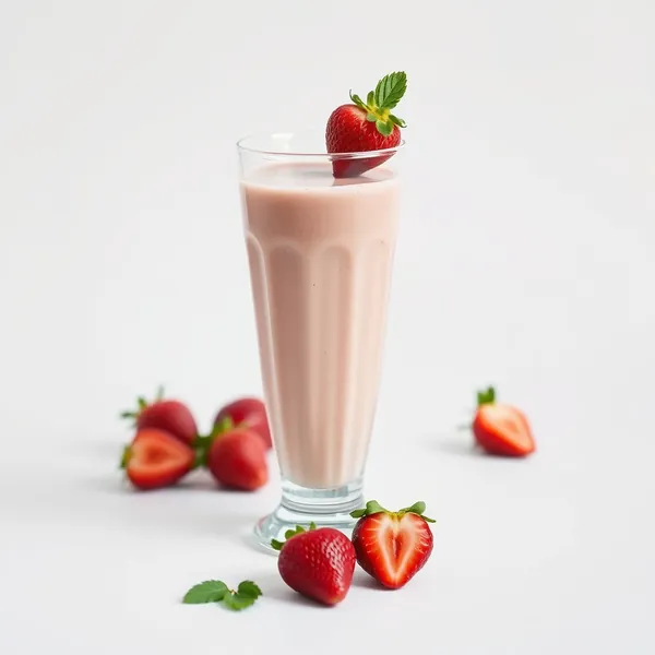 Post-Workout Erdbeer-Haselnuss-Milch-Smoothie