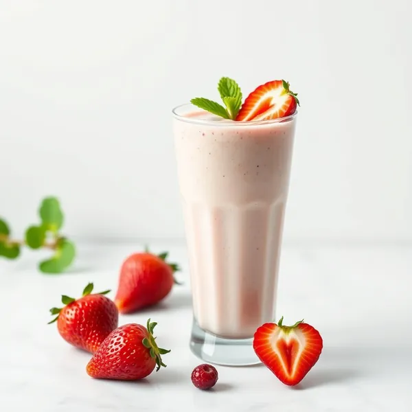 Post-Workout Strawberry Kefir Milk Smoothie