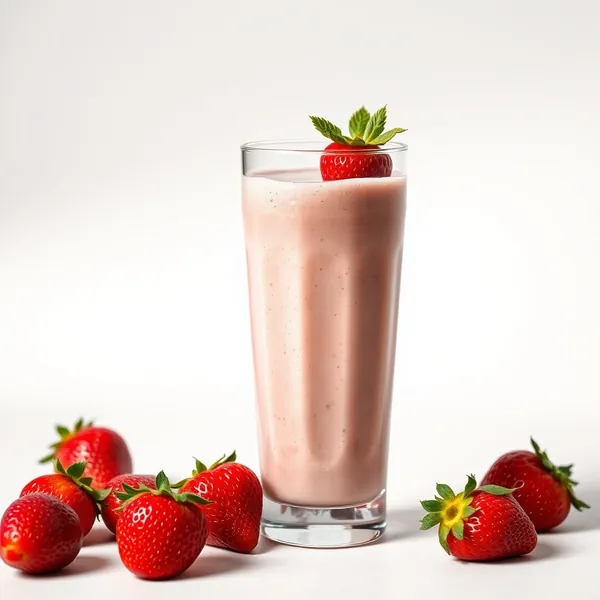 Smoothie de Morango e Leite de Aveia Pós-Treino
