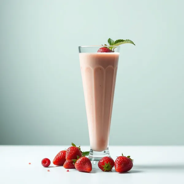 Batido de Arroz com Morango Pós-Treino