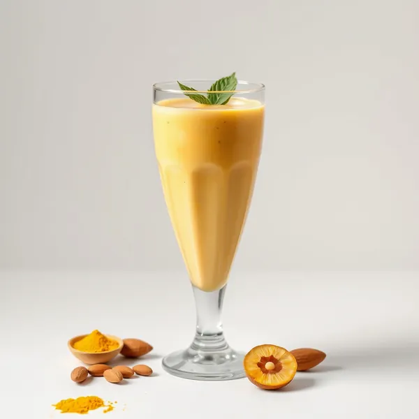 Smoothie de Amêndoa e Cúrcuma Pós-Treino