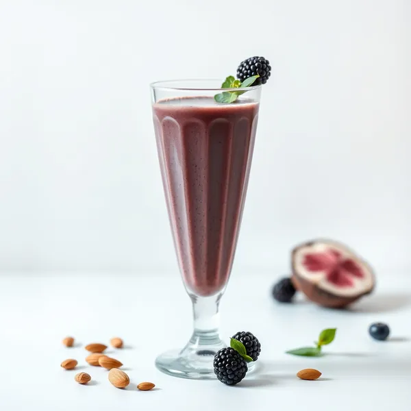 Smoothie Pré-Treino de Açaí, Amêndoa e Leite de Coco