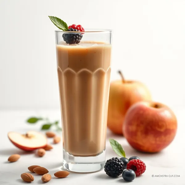 Pre-Workout Almond Butter Apple Juice Smoothie