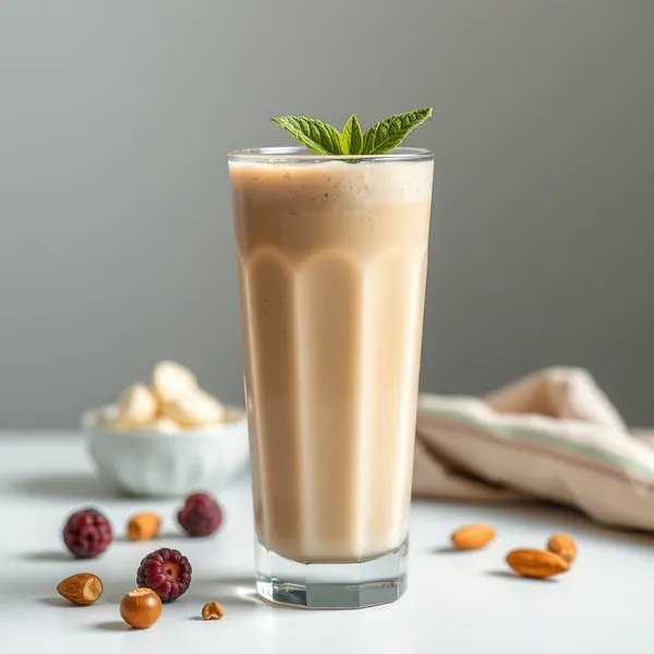 Pre-Workout Almond Butter Hazelnut Milk Smoothie