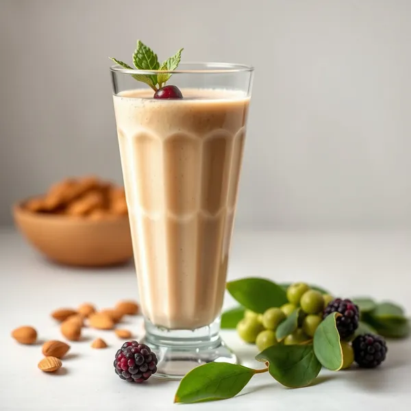 Smoothie Burro di Mandorle e Latte di Piselli Pre-Allenamento