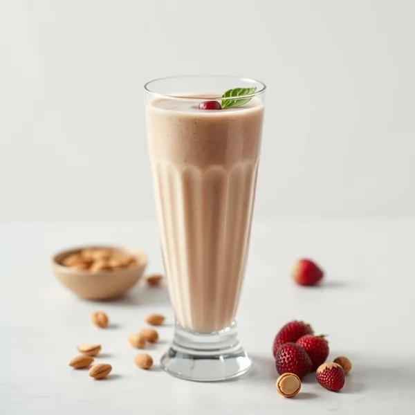 Pre-Workout Almond Butter Pistachio Milk Smoothie