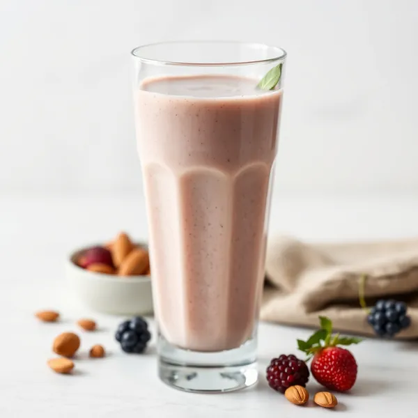 Pre-Workout Mandelbutter Sojamilch Smoothie