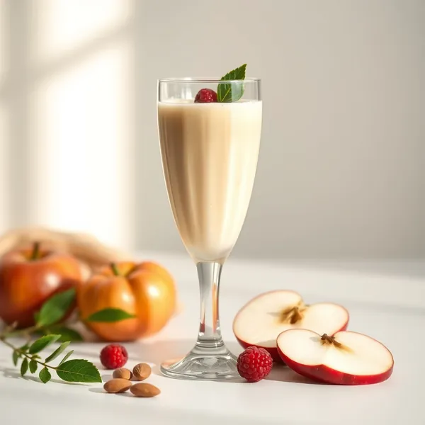 Batido Pre-Entrenamiento de Manzana, Almendra y Leche de Coco