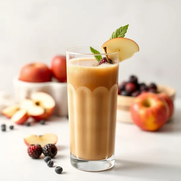 Apfel-Eiskaffee-Smoothie vor dem Training