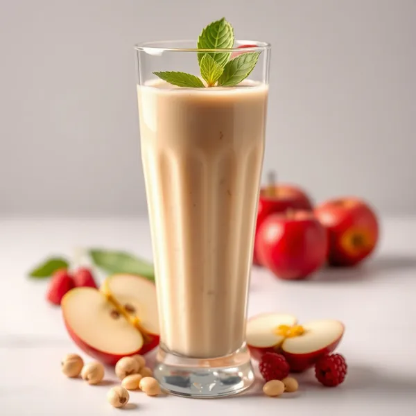 Apfel-Macadamia-Milch-Smoothie vor dem Training