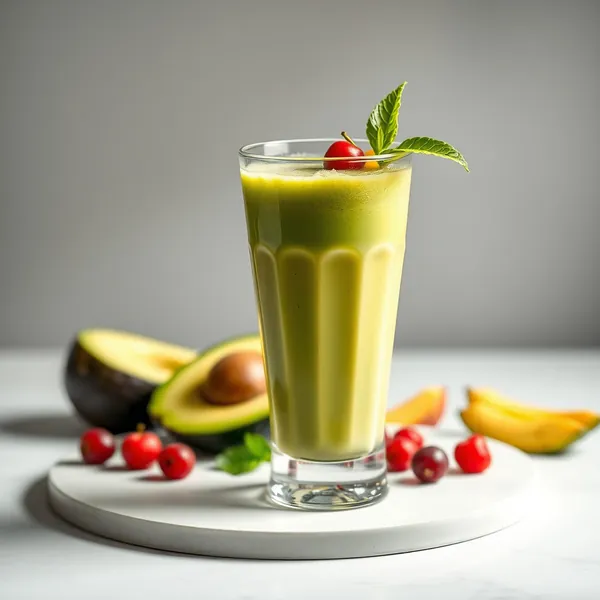 Smoothie de Abacate e Suco de Maçã Pré-Treino