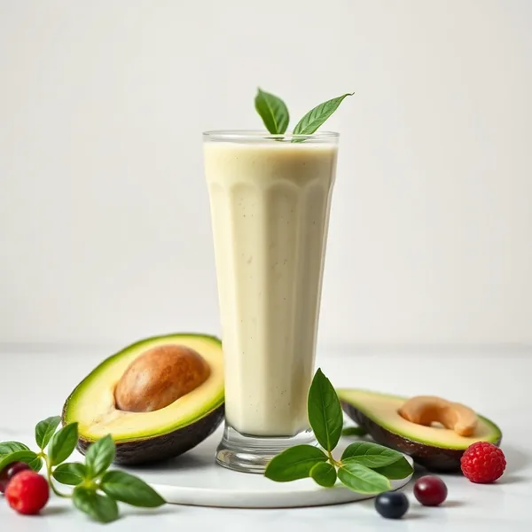 Smoothie de Abacate e Leite de Caju Pré-Treino