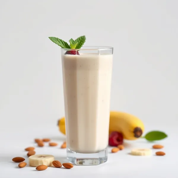 Pre-Workout Banana Almond Coconut Milk Smoothie