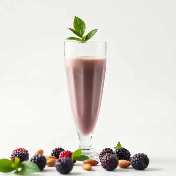 Smoothie de Amora e Leite de Amêndoa Pré-Treino