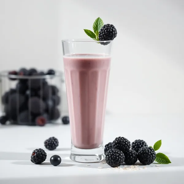 Smoothie de Amora e Leite de Aveia Pré-Treino
