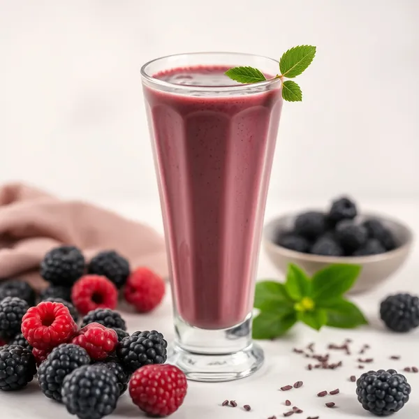 Smoothie de Mûres et Lait de Soja Pré-Entraînement