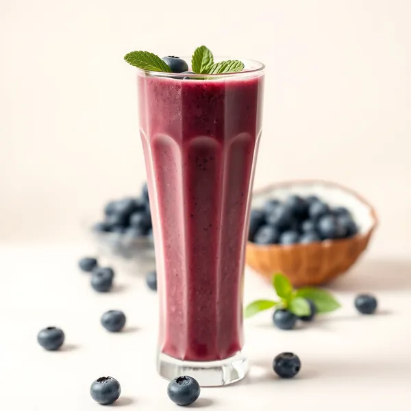 Pre-Workout Blaubeer-Kokoswasser-Smoothie