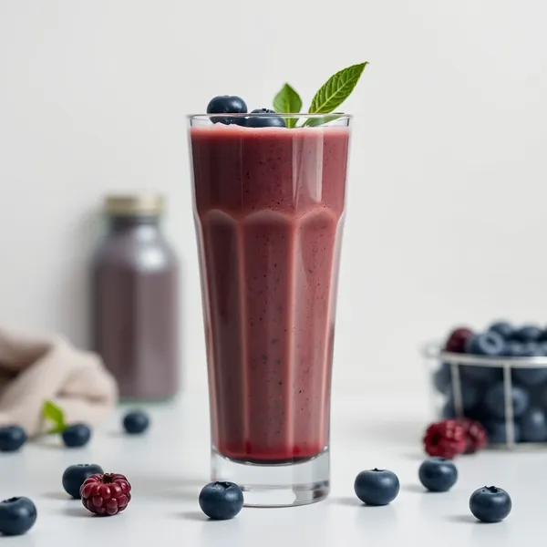 Smoothie de Café Frio com Mirtilo Pré-Treino