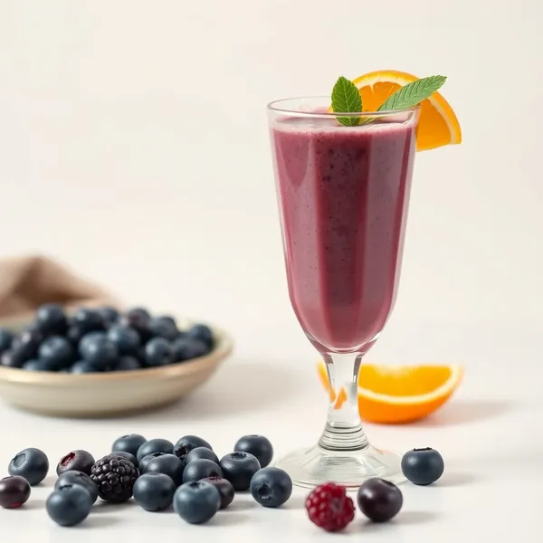 Smoothie Pré-Treino de Mirtilo e Laranja
