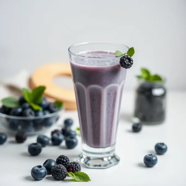 Pre-Workout Blueberry Protein Shake Smoothie