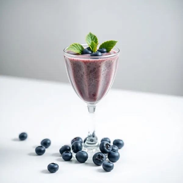Smoothie aus Reis mit Blaubeeren vor dem Training
