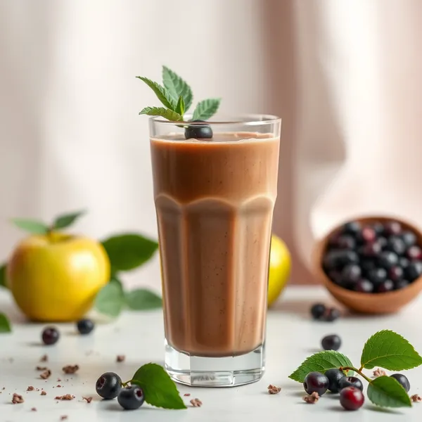 Pre-Workout Cacao Powder Apple Juice Smoothie