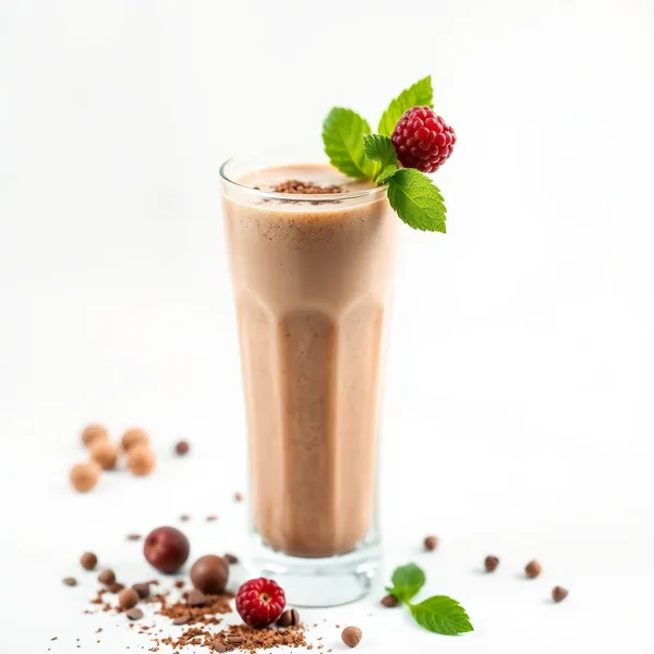 Pre-Workout Cacao Powder Hazelnut Milk Smoothie