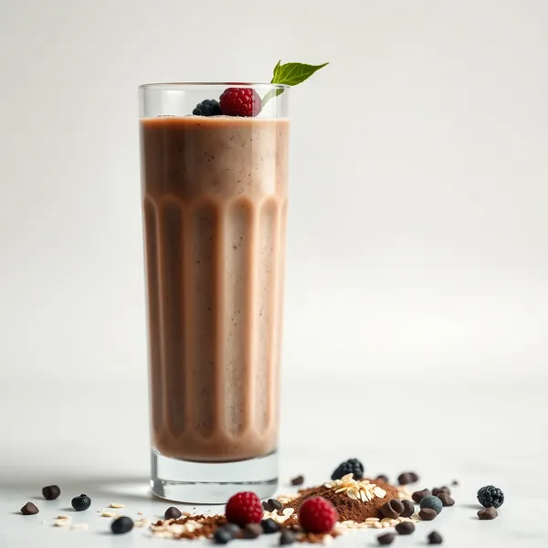 Pre-Workout Cacao Powder Oat Milk Smoothie