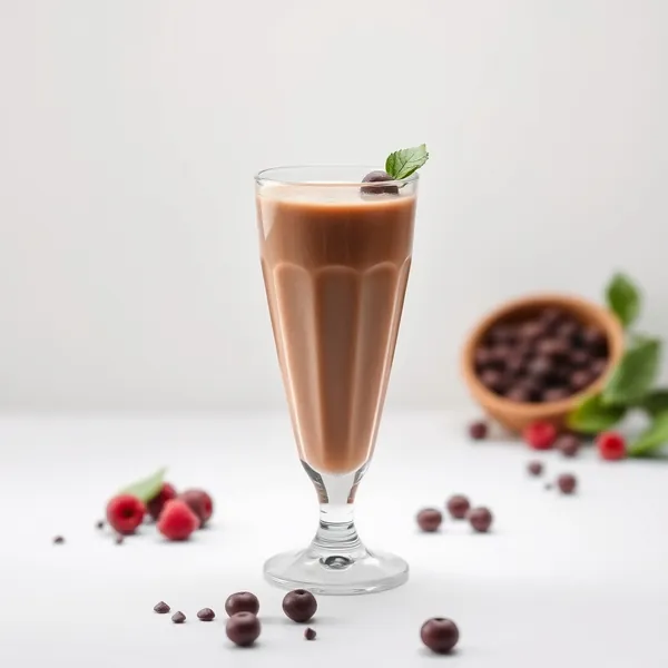 Smoothie de Cacau em Pó e Leite de Ervilha Pré-Treino