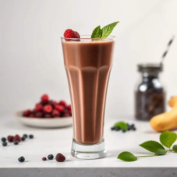 Pre-Workout Cacao Powder Protein Shake Smoothie